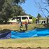 Four children dead and five seriously injured after bouncy castle blown into air