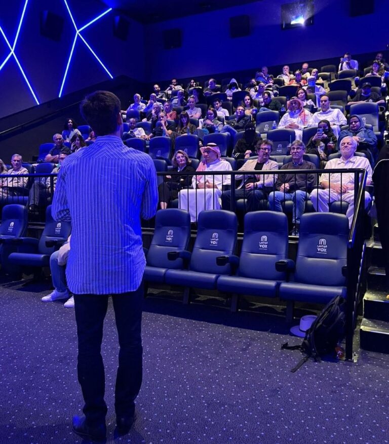 Italian screenwriter wows cinemagoers on first visit to the Kingdom